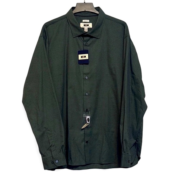 Joseph Abboud Forest Green Checkered Shirt Size 3X - Picture 1 of 6